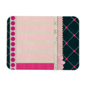 PAPIER10 MÄSSIG SKRAPBOOKING SCHWARZE PINKS WEISSE MAGNET (Horizontal)