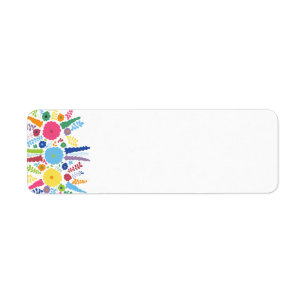PAPIER558 HELLE FARBHAFTE BLUME CARTOON MEX