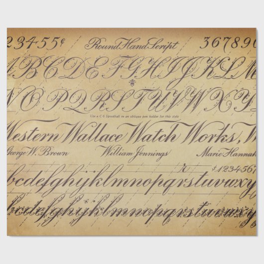 Papier 30" der Kalligraphie-60ld Decoupage x 6" Geschenkpapier (Flach)