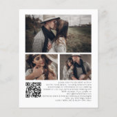 PAPIER 4 Fotos Overlay QR Code Bohemische Hochzeit (Hinten)