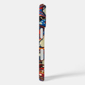 PAPIER, ABSTRAKT BLAU, WIRBEL, WEISSE KREISE Case-Mate iPhone HÜLLE (Rückseite / Rechts)