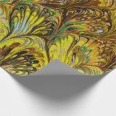 PAPIER, ABSTRAKT GELB, PATTER FÜR PEACOCK GESCHENKPAPIER (Ecke)