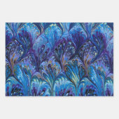 PAPIER, ABSTRAKT PINK BLUE YELLOW PATTER GESCHENKPAPIER SET (Vorderseite 3)