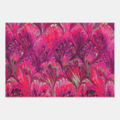 PAPIER, ABSTRAKT PINK BLUE YELLOW PATTER GESCHENKPAPIER SET (Vorderseite)