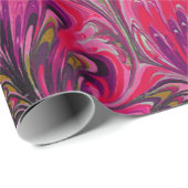 PAPIER, ABSTRAKT PINK PAKOCK PATTER GESCHENKPAPIER (Rolleneckpunkt)