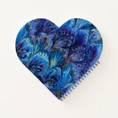 PAPIER, ABSTRAKTER BLAUENPATTER, WIRBEL NOTIZBLOCK (Rückseite)