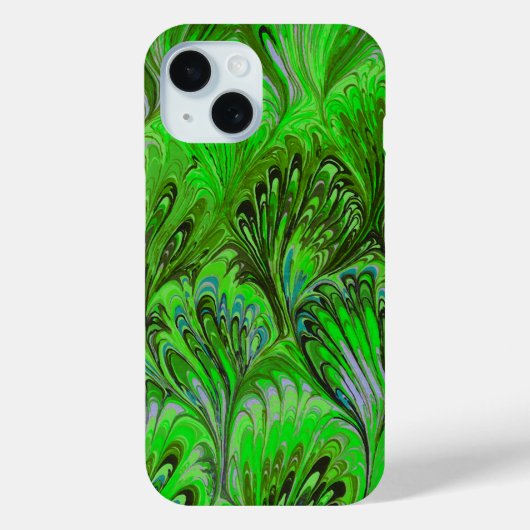 PAPIER, ABSTRAKTER PATTER FÜR GRÜNE PEACOCK Case-Mate iPhone HÜLLE (Rückseite)
