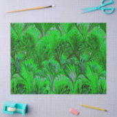 PAPIER, ABSTRAKTER PATTER FÜR GRÜNE PEACOCK SEIDENPAPIER (Basteln)