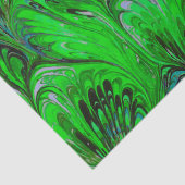 PAPIER, ABSTRAKTER PATTER FÜR GRÜNE PEACOCK SEIDENPAPIER (Detail)