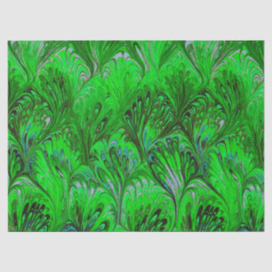 PAPIER, ABSTRAKTER PATTER FÜR GRÜNE PEACOCK SEIDENPAPIER