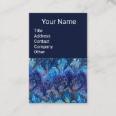 PAPIER, ABSTRAKTES BLAUENPATTER, WIRBEL VISITENKARTE (Vorderseite)
