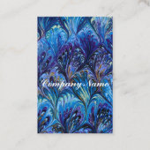 PAPIER, ABSTRAKTES BLAUENPATTER, WIRBEL VISITENKARTE (Rückseite)