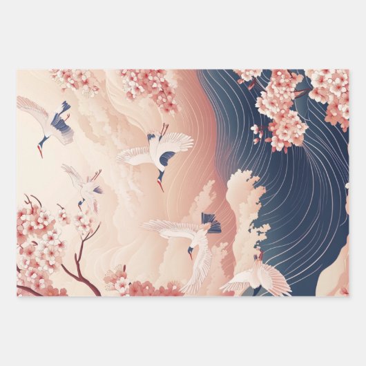 Papier als Dekoupage Chinoiserie Pink Hues (Vorderseite 3)