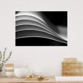 Papier, andere Ansicht - Schwarzweiß abstrakt Poster (Küche)