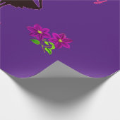 Papier aus Ballerina, auf den Namen zugeschnitten. Geschenkpapier (Ecke)