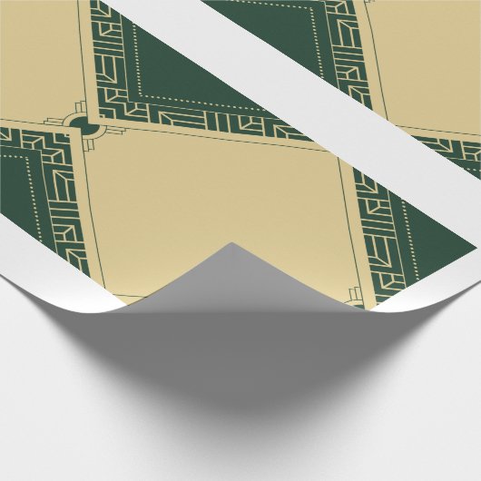 Papier aus grünem Matt Geschenkpapier (Ecke)