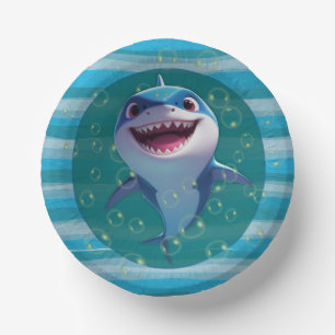 Papier Baby Shark Schale Pappteller