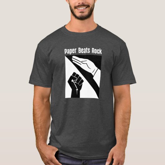 Papier Beats Rock T-Shirt (Vorderseite)