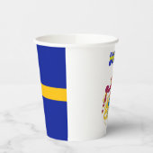 Papier-Becher mit schwedischer Flagge Pappbecher (Links)