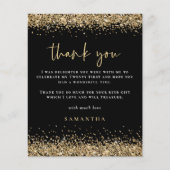 PAPIER | Black Gold Glitzer 21. Vielen Dank (Vorne)