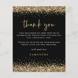 PAPIER | Black Gold Glitzer 21. Vielen Dank