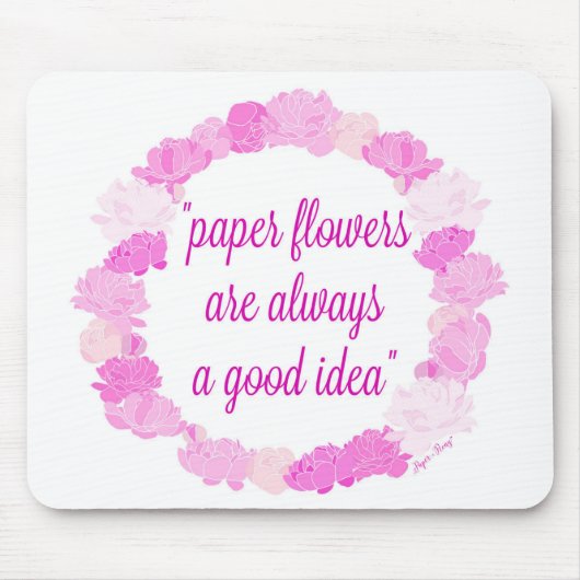 Papier-Blume sind immer eine gute Idee - Schmelzma Mousepad (Vorne)