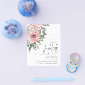 PAPIER Blush Pink Florals Fiftieth Birthday Einlad (Einzeln)