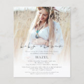 PAPIER Boho-Foto-Overlay-Script Baby Shower (Vorne)