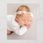 PAPIER | Boho Rainbow Lion Foto Birth Ankündigung (Hinten)