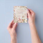 PAPIER | Bunny Floral 2. Geburtstag Girl Einladung (Gruppe)