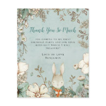 PAPIER | Bunny Powder Blue Erster Geburtstag Viele