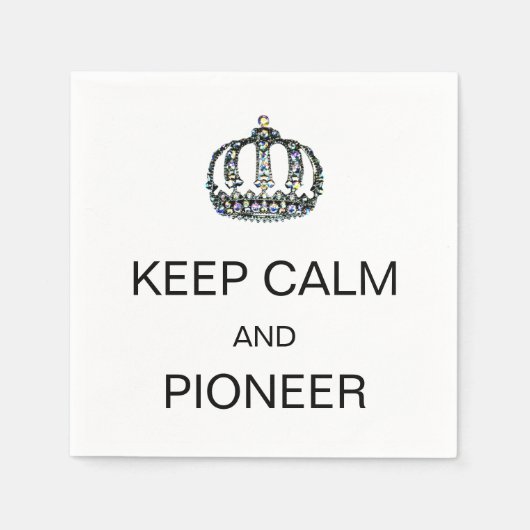 PAPIER "CALM UND PIONEER BEHALTEN" SERVIETTE (Vorderseite)