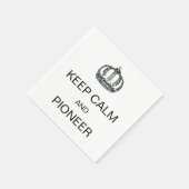 PAPIER "CALM UND PIONEER BEHALTEN" SERVIETTE (Ecke)