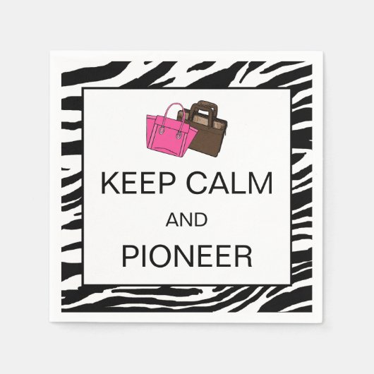 PAPIER "CALM UND PIONEER BEHALTEN" SERVIETTE (Vorderseite)