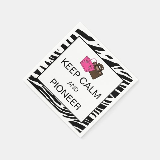 PAPIER "CALM UND PIONEER BEHALTEN" SERVIETTE (Ecke)