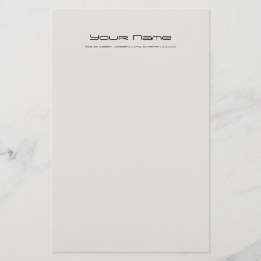 Papier/Champagnerfarbe Briefpapier (Vorderseite)