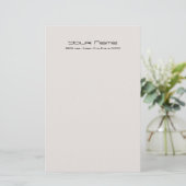 Papier/Champagnerfarbe Briefpapier (Stehend Vorderseite)