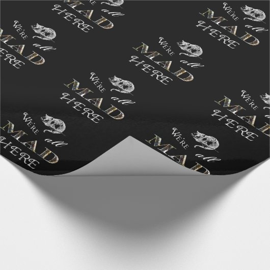 Papier Cheshire-Katzen-wütendes Alices Wreapping Geschenkpapier (Ecke)