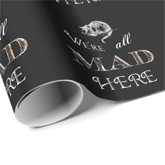 Papier Cheshire-Katzen-wütendes Alices Wreapping Geschenkpapier (Rolleneckpunkt)