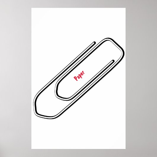 Papier-Clip-Poster Poster (Vorne)