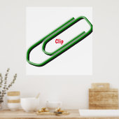 Papier-Clip-Poster Poster (Küche)