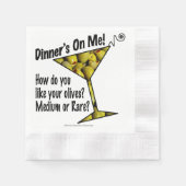 PAPIER COCKTAIL NAPKIN, MITTEL, SELTENE MARTINI-OL SERVIETTE (Vorderseite)