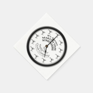 PAPIER COCKTAIL NAPKINS - IMMER MARTINI-ZEIT SERVIETTE