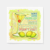 PAPIER COCKTAIL NAPKINS - LEMON DROP MARTINI SERVIETTE (Vorderseite)