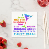 PAPIER COCKTAIL NAPKINS - MARTINI, COCKTAIL SPASS SERVIETTE (Beispiel)