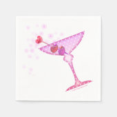 PAPIER COCKTAIL NAPKINS - PINK MARTINI SERVIETTE (Vorderseite)