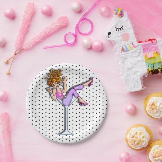 PAPIER COCKTAIL TELLER - MÄDCHEN IN EINEM MARTINI- (Party)