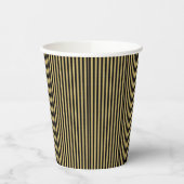 Papier Cup Black & Gold Streifen Pappbecher (Links)