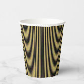 Papier Cup Black & Gold Streifen Pappbecher (Rechts)