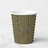 Papier Cup Black & Gold Streifen Pappbecher (Vorderseite)